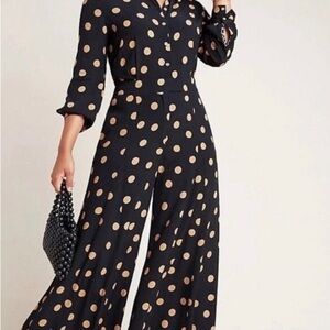 Anthropologie Polka Dot Jumpsuit